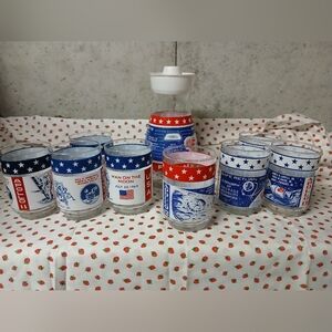 Apollo 11, 12, And 13 Commemorative Glass Set